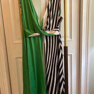 Green black and white dress/swim coverup - brand tag removed